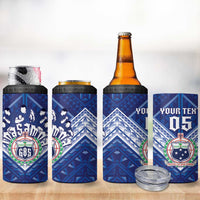 Toa Samoa Rugby Custom 4 in 1 Can Cooler Tumbler Samoan Pride With Tribal Pattern - Polynesian Pride