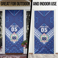 Toa Samoa Rugby Custom Door Cover Samoan Pride With Tribal Pattern - Polynesian Pride