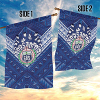 Toa Samoa Rugby Garden Flag Samoan Pride With Tribal Pattern - Polynesian Pride