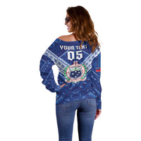 Toa Samoa Rugby Custom Off Shoulder Sweater Samoan Pride With Tribal Pattern - Polynesian Pride