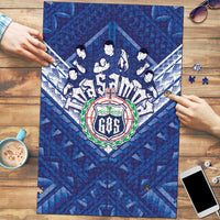 Toa Samoa Rugby Puzzle Samoan Pride With Tribal Pattern - Polynesian Pride