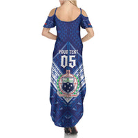 Toa Samoa Rugby Custom Summer Maxi Dress Samoan Pride With Tribal Pattern - Polynesian Pride