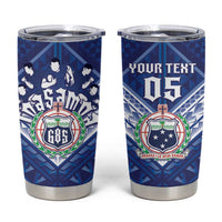 Toa Samoa Rugby Custom Tumbler Cup Samoan Pride With Tribal Pattern - Polynesian Pride