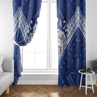 Toa Samoa Rugby Window Curtain Samoan Pride With Tribal Pattern - Polynesian Pride
