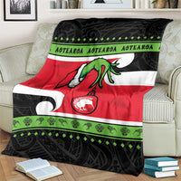 New Zealand Funny Christmas Blanket Maori Tiki