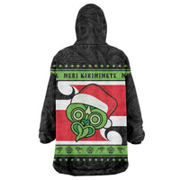 New Zealand Funny Christmas Wearable Blanket Hoodie Maori Tiki