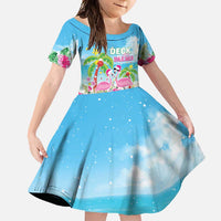 Hawaii Christmas Family Matching Mermaid Dress and Hawaiian Shirt Deck The Palms Holiday Flamingos