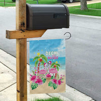 Hawaii Christmas Garden Flag Deck The Palms Holiday Flamingos