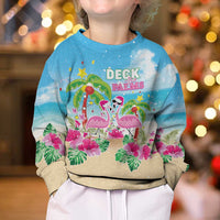 Hawaii Christmas Kid Ugly Christmas Sweater Deck The Palms Holiday Flamingos
