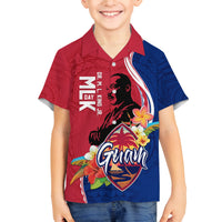 Guam Martin Luther King Jr Day Family Matching Long Sleeve Bodycon Dress and Hawaiian Shirt LT05 Son's Shirt Red - Polynesian Pride