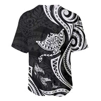 Hawaii Manta Ray Baseball Jersey Polynesian Art Tattoo LT05 - Polynesian Pride