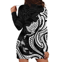 Hawaii Manta Ray Hoodie Dress Polynesian Art Tattoo LT05 - Polynesian Pride