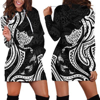 Hawaii Manta Ray Hoodie Dress Polynesian Art Tattoo LT05 - Polynesian Pride