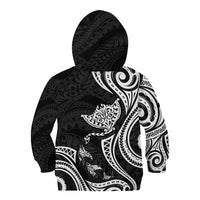 Hawaii Manta Ray Kid Hoodie Polynesian Art Tattoo LT05 - Polynesian Pride