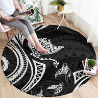 Hawaii Manta Ray Round Carpet Polynesian Art Tattoo LT05 - Polynesian Pride