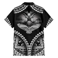 Hawaiian Hawk Family Matching Off The Shoulder Long Sleeve Dress and Hawaiian Shirt Polynesian Pattern Style