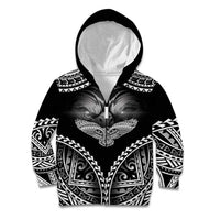 Hawaiian Hawk Kid Hoodie Polynesian Pattern Style LT05 Zip Hoodie Black - Polynesian Pride