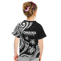 Hawaii Ohana Means Family Kid T Shirt Sea Turtle Polynesian Style LT05 - Polynesian Pride