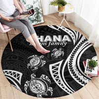 Hawaii Ohana Means Family Round Carpet Sea Turtle Polynesian Style LT05 - Polynesian Pride