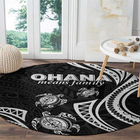 Hawaii Ohana Means Family Round Carpet Sea Turtle Polynesian Style LT05 - Polynesian Pride