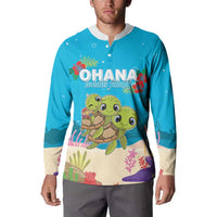 Ohana Hawaii Button Sweatshirt Kawaii Family Turtle