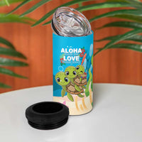 Ohana Hawaii 4 in 1 Can Cooler Tumbler Kawaii Family Turtle