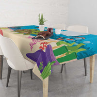 Ohana Hawaii Tablecloth Kawaii Family Turtle