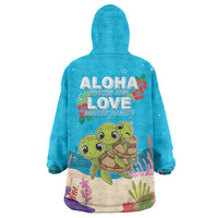 Ohana Hawaii Wearable Blanket Hoodie Kawaii Family Turtle