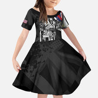 Hawaii King Flag Family Matching Short Sleeve Bodycon Dress and Hawaiian Shirt Hawaiian Maile Lei - Polynesian Pride