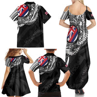 Hawaii King Flag Family Matching Summer Maxi Dress and Hawaiian Shirt Hawaiian Maile Lei - Polynesian Pride