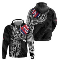Hawaii King Flag Hoodie Hawaiian Maile Lei - Polynesian Pride