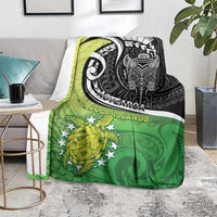 New Zealand Cook Islands Blanket Maori Tiki With Circle Stars Turtle - Polynesian Pride