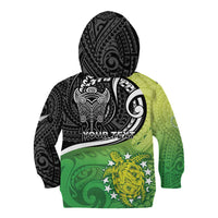 Personalised New Zealand Cook Islands Kid Hoodie Maori Tiki With Circle Stars Turtle LT05 - Polynesian Pride