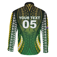 Custom Cook Islands Rugby Family Matching Mermaid Dress and Hawaiian Shirt Unique Style Green Version - Polynesian Pride