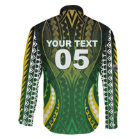Custom Cook Islands Rugby Family Matching Tank Maxi Dress and Hawaiian Shirt Unique Style Green Version - Polynesian Pride