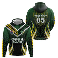 Custom Cook Islands Rugby Hoodie Unique Style Black Version - Polynesian Pride