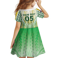 Custom Cook Islands Rugby Family Matching Short Sleeve Bodycon Dress and Hawaiian Shirt Unique Style White Version - Polynesian Pride