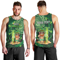 Personalised Hawaii St.Patrick Day Men Tank Top Surfing Leprechaun LT05 - Polynesian Pride