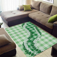 Green Hawaii Palaka Area Rug Hawaiian Honohono Lei LT05 - Polynesian Pride