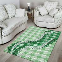 Green Hawaii Palaka Area Rug Hawaiian Honohono Lei LT05 - Polynesian Pride