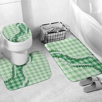 Green Hawaii Palaka Bathroom Set Hawaiian Honohono Lei