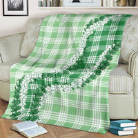 Green Hawaii Palaka Blanket Hawaiian Honohono Lei