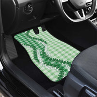 Green Hawaii Palaka Car Mats Hawaiian Honohono Lei LT05 - Polynesian Pride