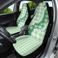 Green Hawaii Palaka Car Seat Cover Hawaiian Honohono Lei