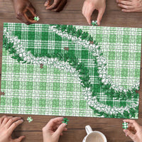 Green Hawaii Palaka Puzzle Hawaiian Honohono Lei