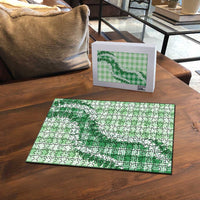 Green Hawaii Palaka Puzzle Hawaiian Honohono Lei