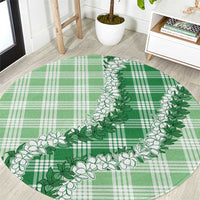 Green Hawaii Palaka Round Carpet Hawaiian Honohono Lei LT05 Green - Polynesian Pride