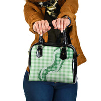 Green Hawaii Palaka Shoulder Handbag Hawaiian Honohono Lei LT05 One Size Green - Polynesian Pride