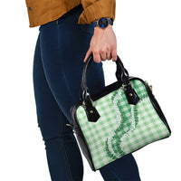 Green Hawaii Palaka Shoulder Handbag Hawaiian Honohono Lei LT05 - Polynesian Pride