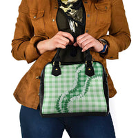Green Hawaii Palaka Shoulder Handbag Hawaiian Honohono Lei LT05 - Polynesian Pride